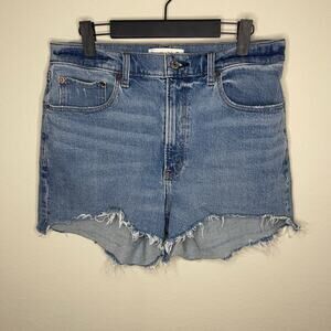 Abercrombie & Fitch Light Blue Distressed Denim Cutoff Shorts
